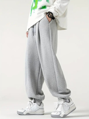 IRONDYE Solid Men Grey Track Pants
