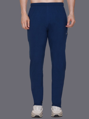 Zeffit Solid Men Dark Blue Track Pants