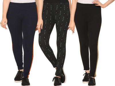Weboasis Printed Women Black, Grey Track Pants