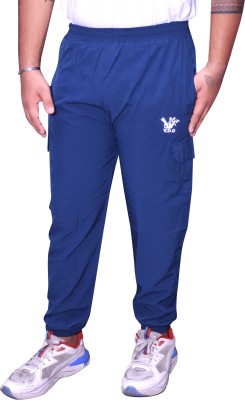 vdg sports Solid, Self Design Men Blue Track Pants