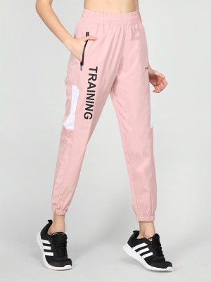 CHKOKKO Self Design Women Pink Track Pants