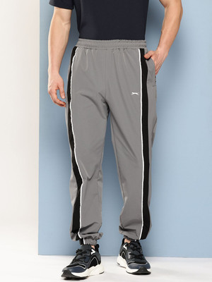 SLAZENGER Solid Men Grey Track Pants