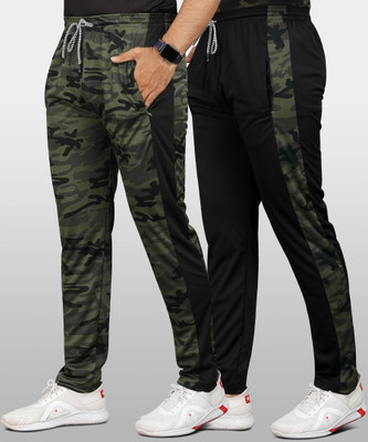 VeBNoR Solid Men Black, Green Track Pants