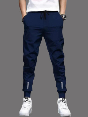 Vmdesigns Solid Men Dark Blue Track Pants