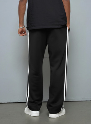 Dockstreet Solid Men White Track Pants