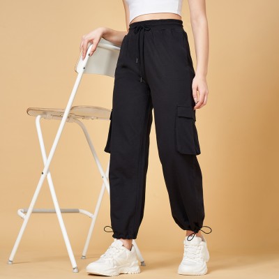 YU by Pantaloons Solid Women Black Track Pants