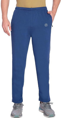 BTfash Comfortable Solid Men Blue Track Pants