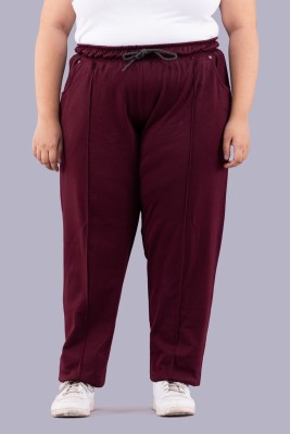 CUPID Solid Women Maroon Track Pants