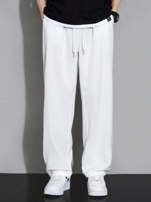 Dockstreet Loose Fit Men White Trousers