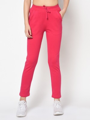 Femea Solid Women Pink Track Pants