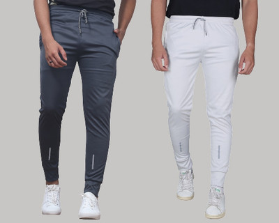 Suzaro Solid Men Grey, Multicolor Track Pants