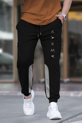 TRIPR Solid Men Black, Grey Track Pants