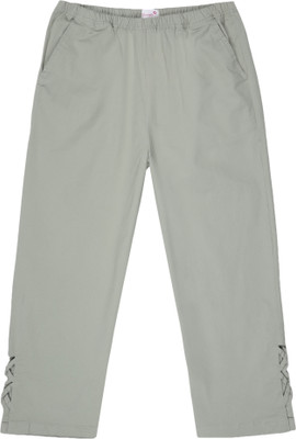 Youngly Solid Women Grey Track Pants