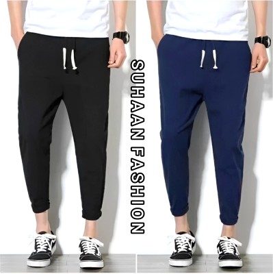 SUHAAN FASHION Solid Men Black, Blue Track Pants