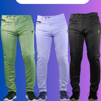 Trugenzy Solid Men Multicolor Track Pants