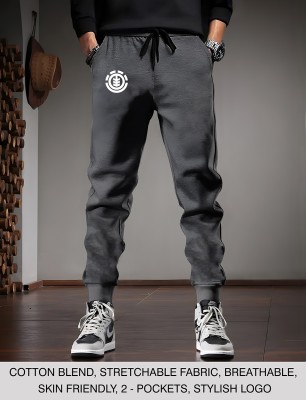 MOWA Printed Men Black, Grey Track Pants