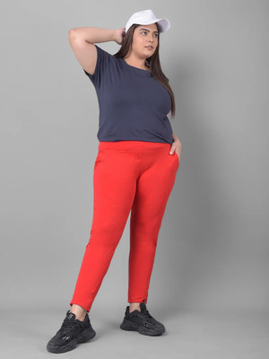 LFMC Solid Women Red Track Pants