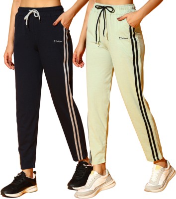 Clothmaster Solid Women Black, Green Track Pants