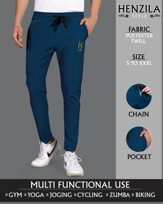 Fruzis Fashion Solid Men Blue Track Pants