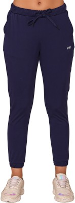 VAMI Solid Women Blue Track Pants