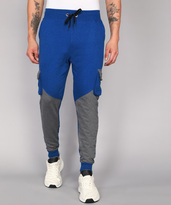 GYRFALCON Colorblock Men Dark Blue Track Pants