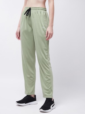 Pivl Solid Women Green Track Pants