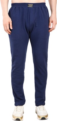 RiverHill Solid Men Dark Blue Track Pants