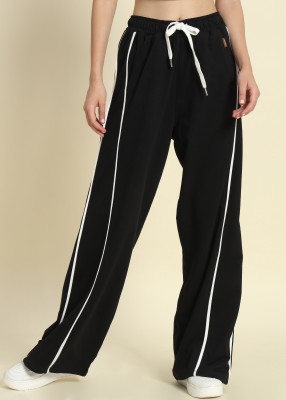 PockMAN Colorblock Women Black Track Pants