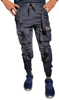 Mindsart GENZ Striped Men Black Track Pants