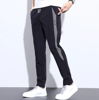 HouseOfCommon Colorblock Men Black Track Pants