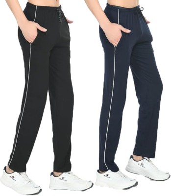 Diwazzo Solid Men Black, Blue Track Pants