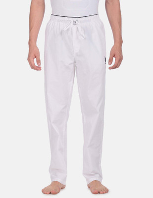 U.S. POLO ASSN. Solid Men White Track Pants