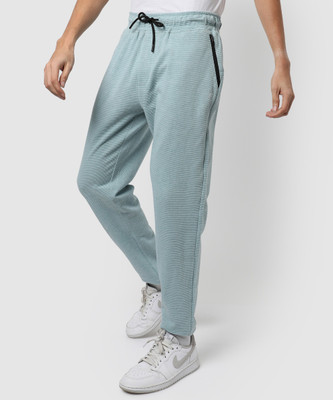 CAMPUS SUTRA Solid Men Light Blue Track Pants