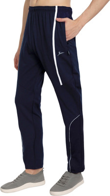 Zeffit Solid Men Dark Blue Track Pants