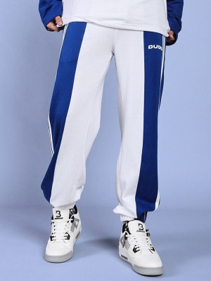WEARDUDS Striped Men White Track Pants