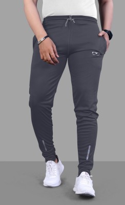 XHE Solid Men Black Track Pants