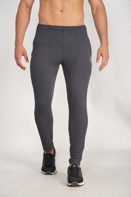 GOTO Solid Men Grey Track Pants