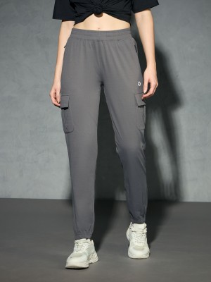 TECHNOSPORT Solid Women Grey Track Pants