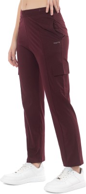 USNAZZY Self Design Women Maroon Track Pants