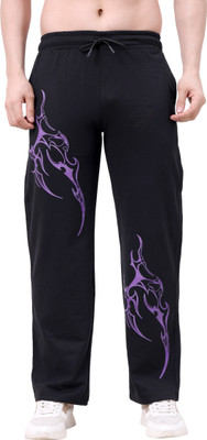 HYPEVAULT Printed Men Black Track Pants
