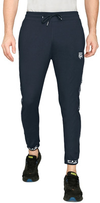 Raysx Solid, Washed, Self Design Men Blue Track Pants