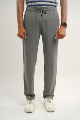 Ecolove Striped Men Grey Track Pants