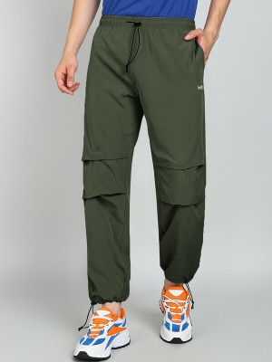 HRX by Hrithik Roshan Solid Men Olive Track Pants