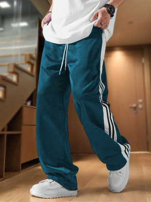 Rajovati Striped Men Blue Track Pants