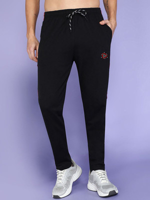 Moda Rapido Solid Men Black Track Pants