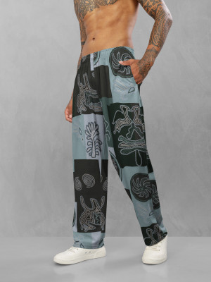 Bullmer Printed Men Grey Track Pants