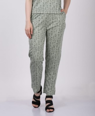 CANIDAE Printed Women Light Green Track Pants