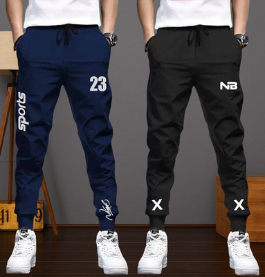 Lieo Trend Solid Men Blue, Black Track Pants