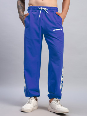WEARDUDS Colorblock Men Blue Track Pants
