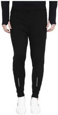 sonizee Solid, Printed Men Black Track Pants
